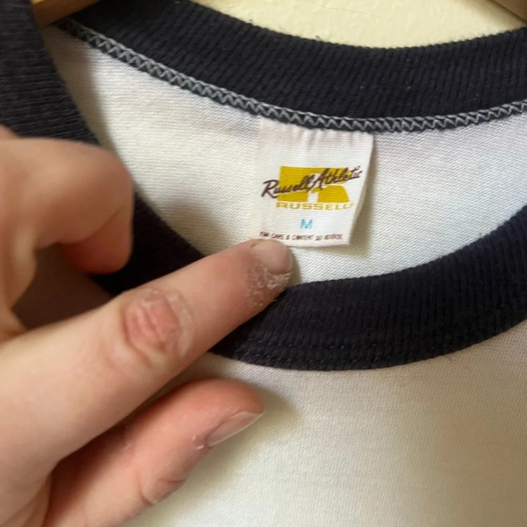 Vintage 1970s Russell Athletic Yale Swimming Tee, size M - Picture 5 of 6